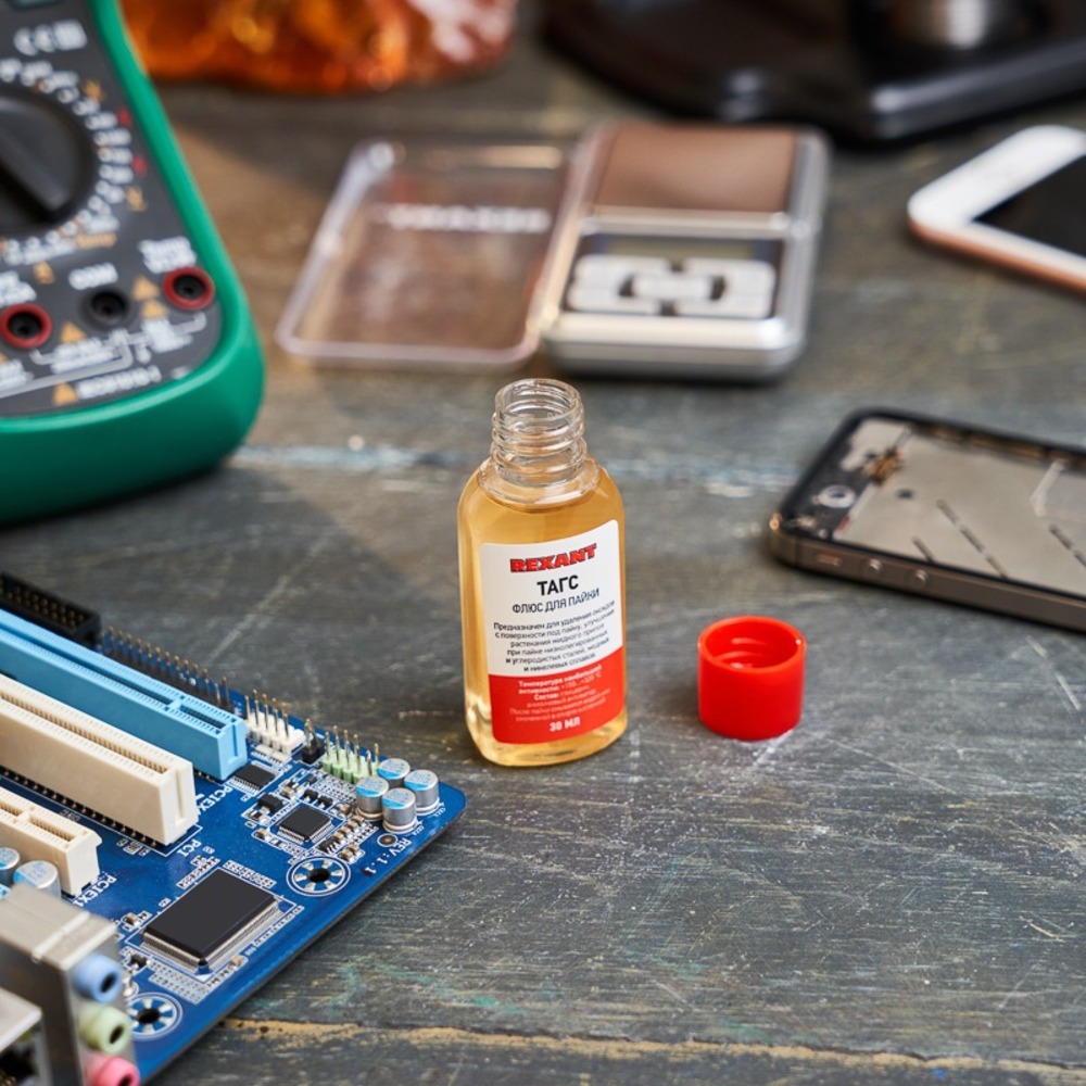 Флюс для пайки Rexant 09-3660-1 ТАГС, 30 мл, флакон