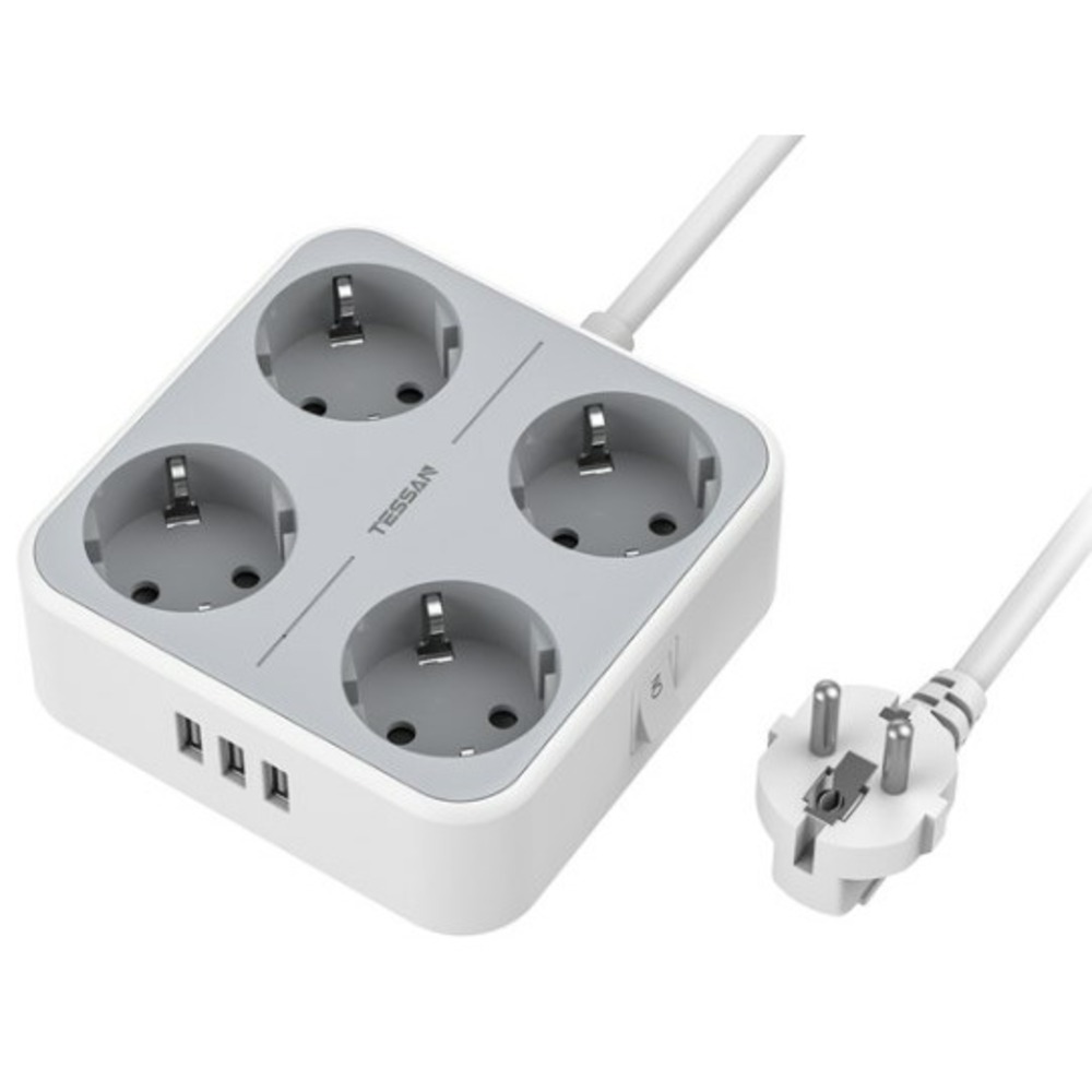 Сетевой фильтр Tessan TS-302 White