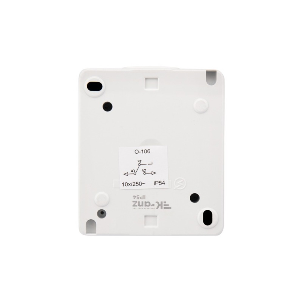 Переключатель проходной Kranz KR-78-0836 INDUSTRIAL IP54, о/у, белый