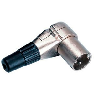 Кабель аудио XLR - XLR GS-PRO XLR3M-R угловой -XLR3F black 10.0m