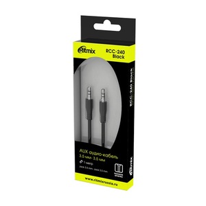 Кабель аудио Jack - Jack Ritmix RCC-240 Black