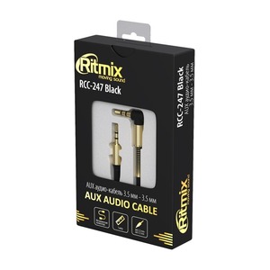 Кабель аудио Jack - Jack Ritmix RCC-247 Black 1.0m
