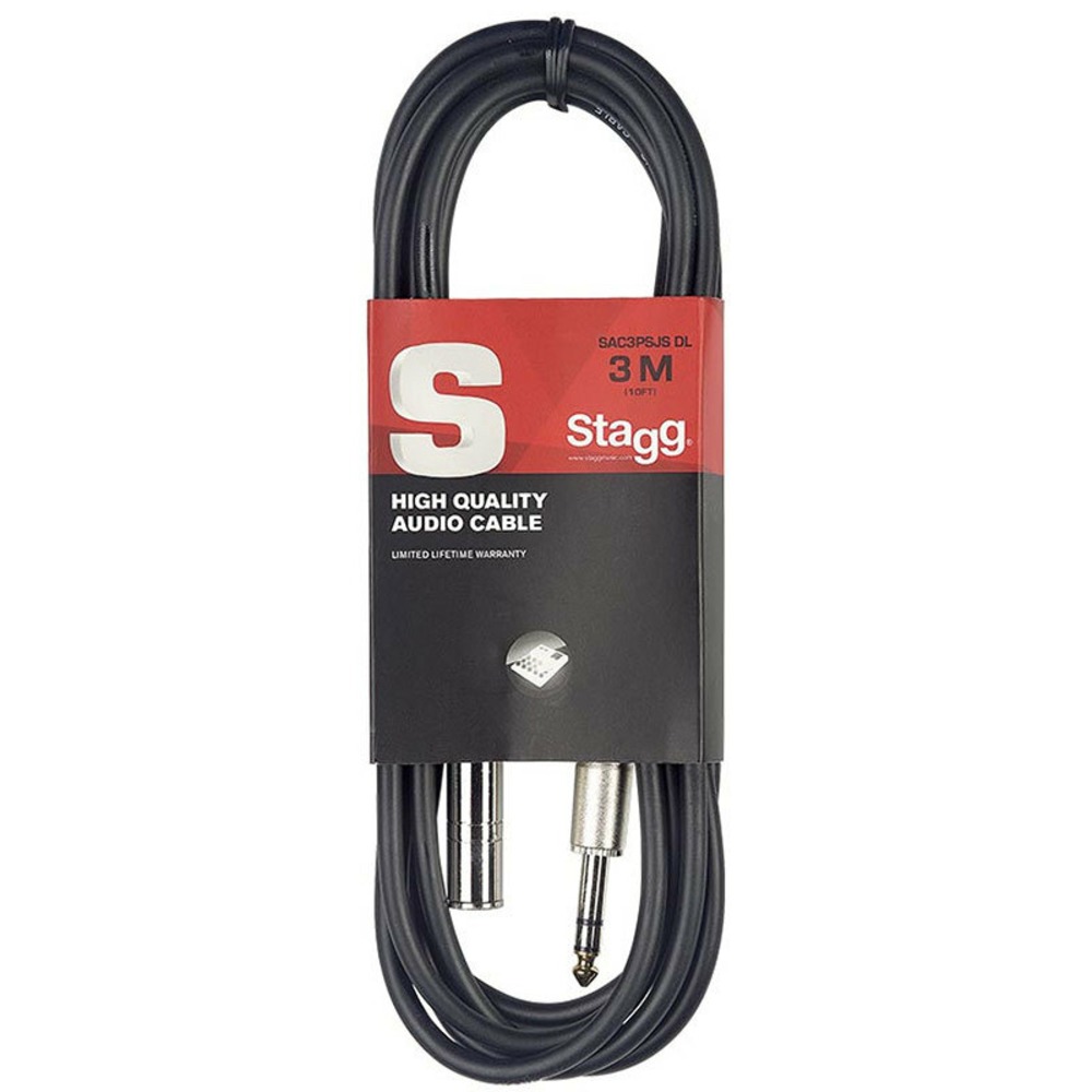 Кабель аудио Jack - Jack Stagg SAC3PSJS DL 3.0m