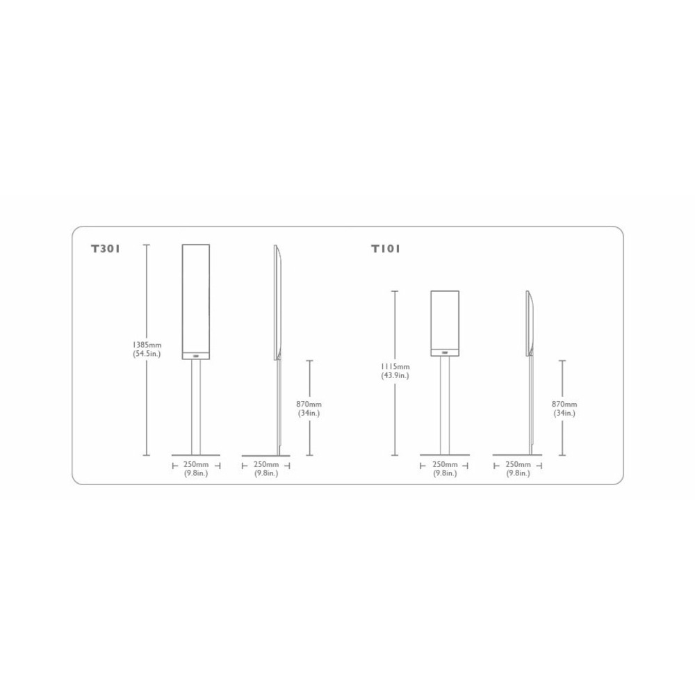 Подставка для колонок KEF T Series Floor Stand Black