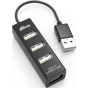 Хаб USB 2.0 Ritmix CR-2402 black