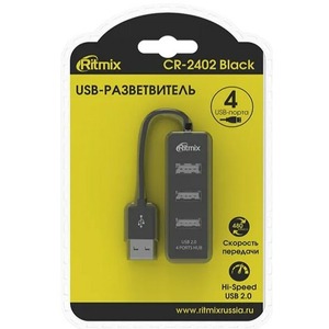 USB-разветвитель Ritmix CR-2402 black