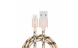 USB Ligntning кабель hoco 6957531032144 X2, золотой 1.0m