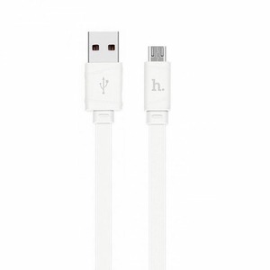 Micro USB кабель hoco 6957531040071 X5, белый 1.0m