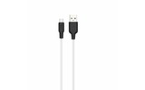 Micro USB кабель hoco 6957531071389 X21, бело-черный 1.0m