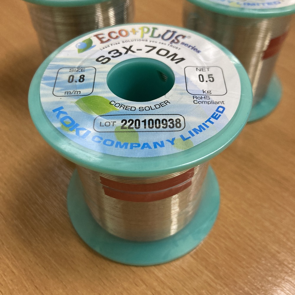 Припой c содержанием серебра KOKI S3X-70M (0.8mm) 1.0m