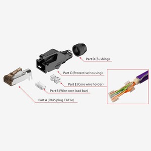 Разъем RJ-45 Roxtone RJ45C5E-PH-YL