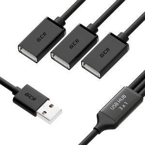USB Hub на 3 порта Greenconnect GCR-52356 1.2m