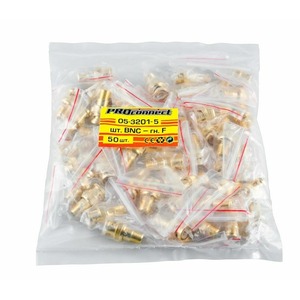 Переходник BNC - F PROconnect 05-3201-5 Переход гнездо F - штекер BNC GOLD