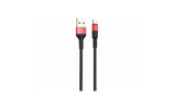 Кабель USB 2.0 Тип A - B micro hoco 6957531080220 X26, черно-красный 1.0m