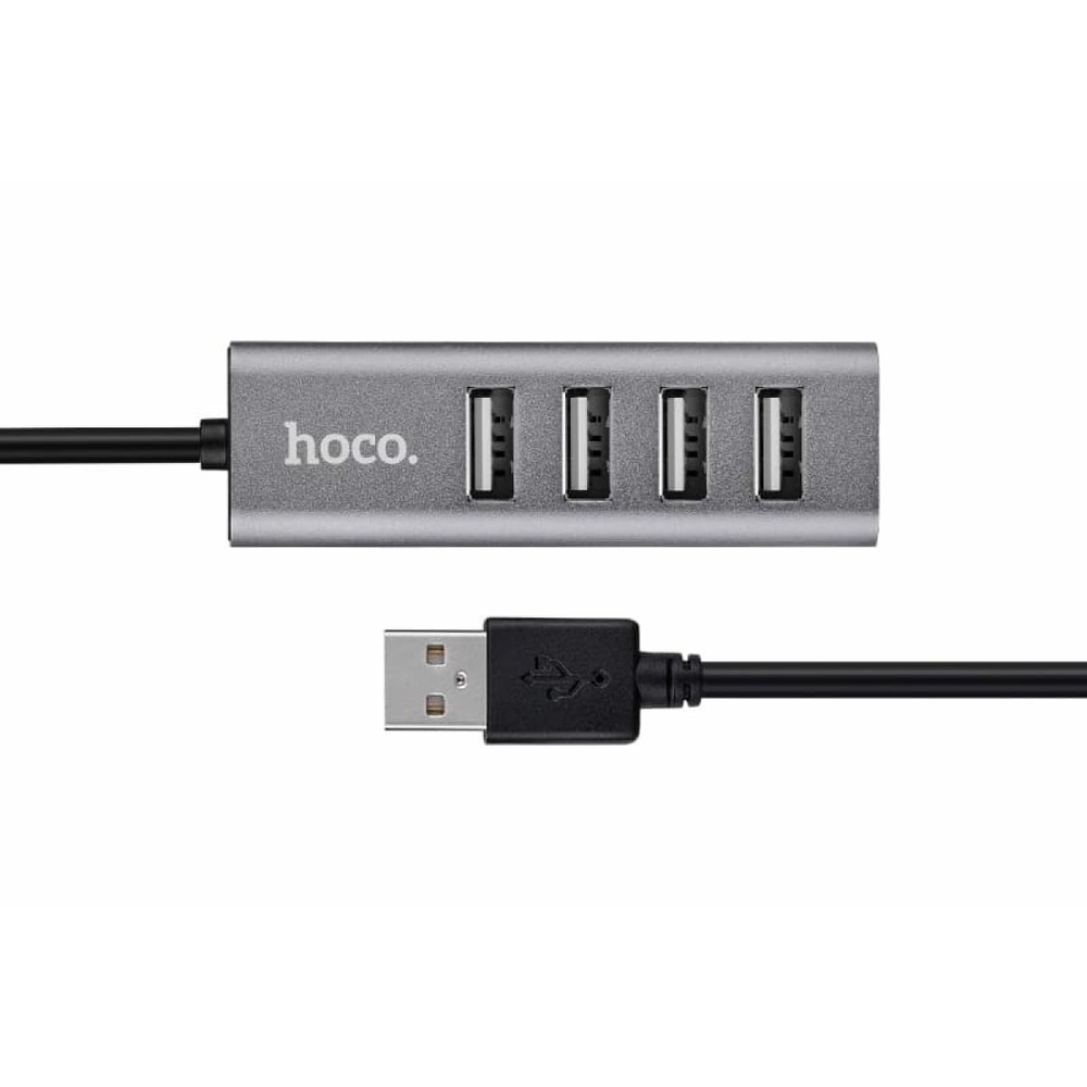 Концентратор USB hoco 6957531038139 HB1, темно-серый