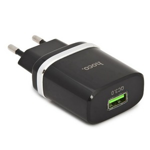 Зарядное устройство сетевое hoco 6931474716255 C12Q, черный