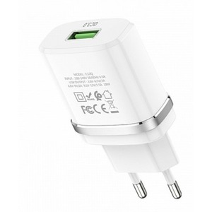 Зарядное устройство сетевое hoco 6931474716262 C12Q, белый