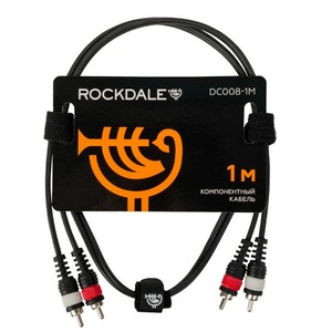 Кабель аудио 2xRCA - 2xRCA Rockdale DC008-1M 1.0m