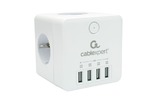 Сетевой фильтр Cablexpert CUBE-4-U4-W