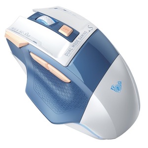 Мышь компьютерная AULA SC550 white+blue