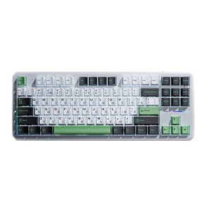 Клавиатура компьютерная AULA F87 3in1 (BT, 2.4 GHz, Wired) White-Gray-Blue