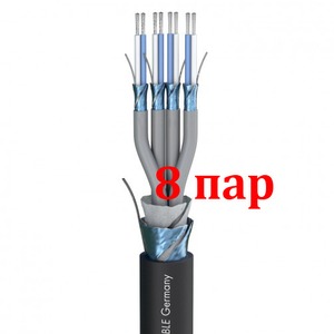 Кабель мультикор в нарезку Sommer Cable 100-0101-08 SC-Mistral MCF Black 100.0m