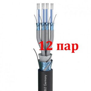 Кабель мультикор в нарезку Sommer Cable 100-0101-12 SC-Mistral MCF Black 100.0m