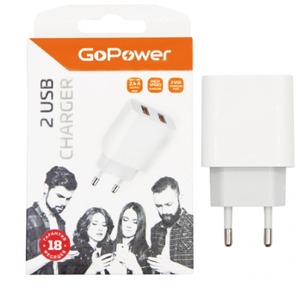 Зарядное устройство сетевое GoPower 00-00018570