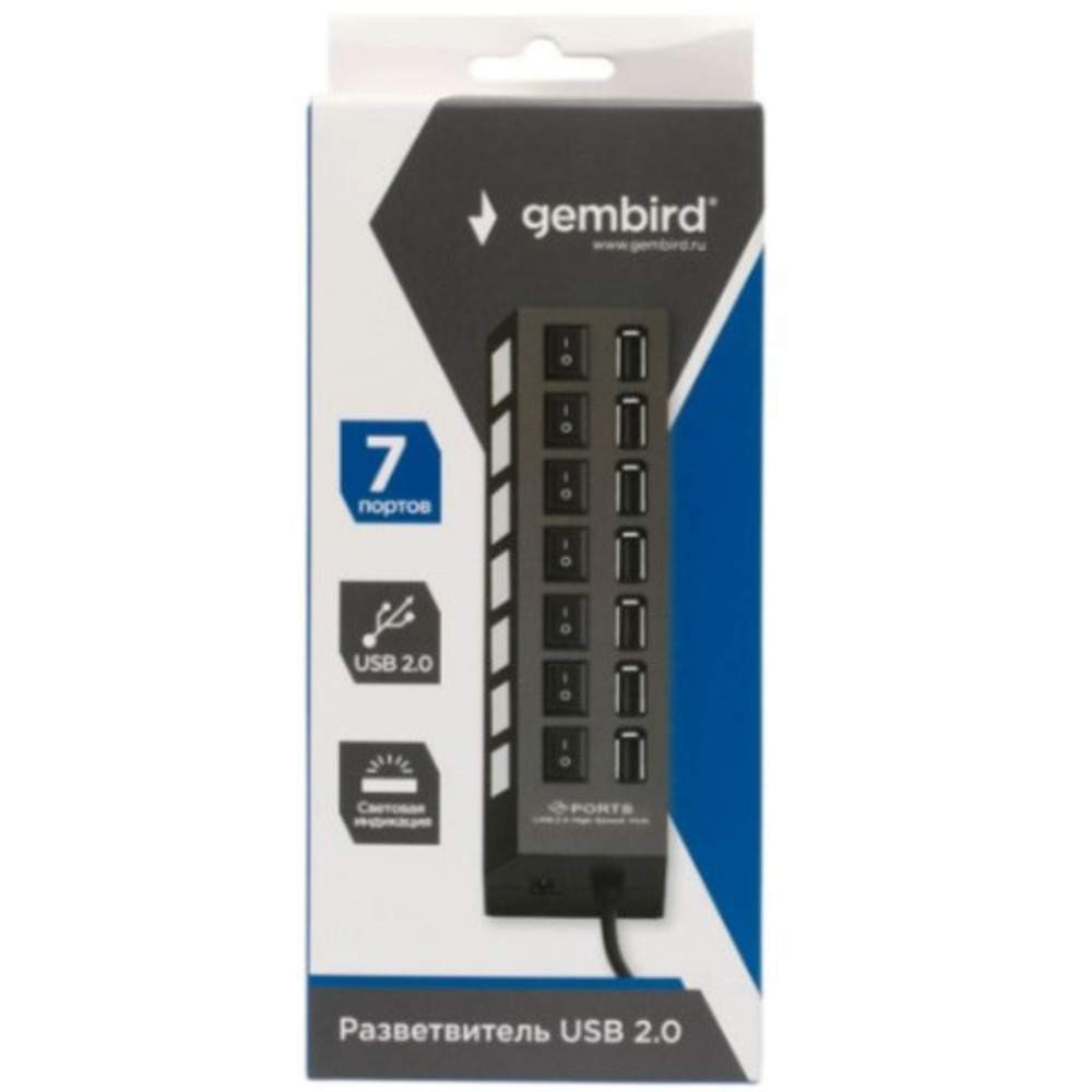 USB-концентратор Gembird UHB-U2P7-01