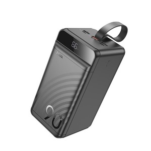 Мобильный аккумулятор hoco 6942007612104 J123D, 90000мАч, 3A, с дисплеем, черный