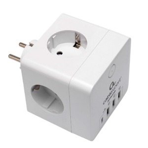 Сетевой фильтр Cablexpert CUBE-4-СU3-W