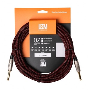 Кабель аудио Jack - Jack Leem FAS-5 BK/RD 5.0m