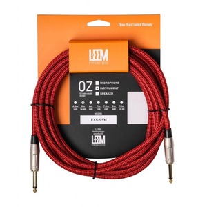 Кабель аудио Jack - Jack Leem FAS-5 RD/BK 5.0m