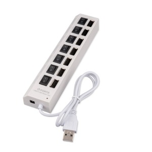 Разветвитель USB2.0 Gembird UHB-U2P7-01W