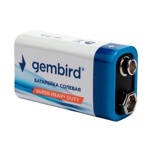 Батарейка Gembird GB-6F22-1F, тип Крона(6F22), 1шт, пленка