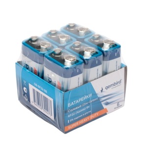 Батарейка Gembird GB-6F22-6B, тип Крона(6F22), 6шт, коробка
