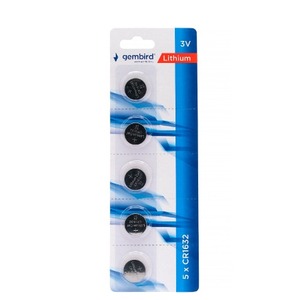 Батарейка Gembird GB-CR1632-5B, тип CR1632, 5шт, блистер