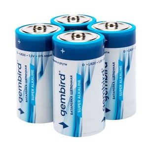 Батарейка Gembird GB-LR20-4B, тип D(LR20), 4шт, коробка