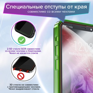 Защитное стекло на экран Антишпион для iPhone 15 pro Max Greenconnect GCR-55607