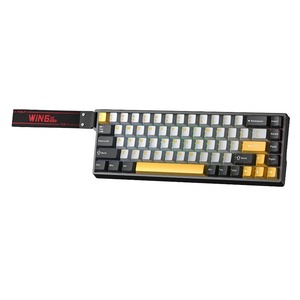 Клавиатура компьютерная AULA WIN68HE MAX Gray-Black-Orange