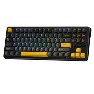 Клавиатура компьютерная AULA F87 3in1 (BT, 2.4 GHz, Wired) Black-Dark Blue-Orange