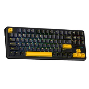 Клавиатура компьютерная AULA F87 3in1 (BT, 2.4 GHz, Wired) Black-Dark Blue-Orange