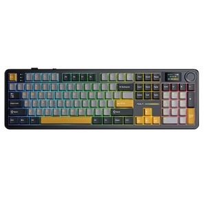 Клавиатура компьютерная AULA F108 Pro Gray-Orange-Deep Gray