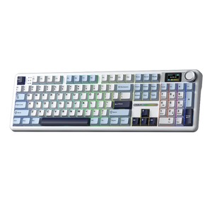 Клавиатура компьютерная AULA F108 Pro Light Blue-White-Black