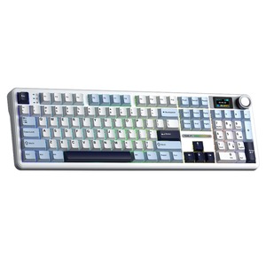 Клавиатура компьютерная AULA F108 Pro Light Blue-White-Black