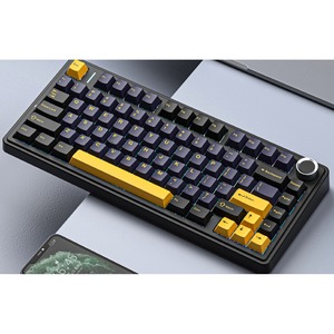 Клавиатура компьютерная AULA F75 Black-Dark Blue-Orange Light Green Switches