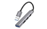 Разветвитель USB3.0/2.0 hoco 6931474765468 HB26 темный алюминий