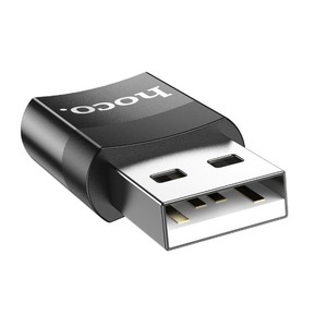 Переходник USB - USB hoco 6931474762009 UA17 черный