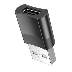 Переходник USB - USB hoco 6931474762009 UA17 черный