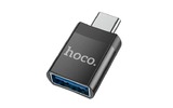 Переходник USB - USB hoco 6931474762016 UA17 черный
